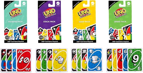 UNO Card Game Supplement Pack for Kids Ages 7+