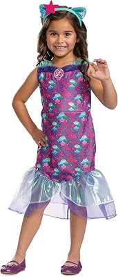 Mercat Costume, Official Gabbys Dollhouse Classic Headpiece and Costume for Kids