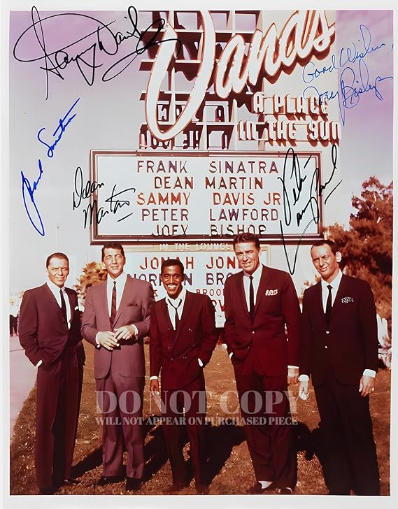The Rat Pack Photograph 8 X 10 - Magnificent 1960 Group Portrait - Legendary American Music - Las Vegas - The Sands Hotel - Ocean's 11 - Frank Sinatra - Dean Martin - Sammy Davis Jr. - Rare Photo -