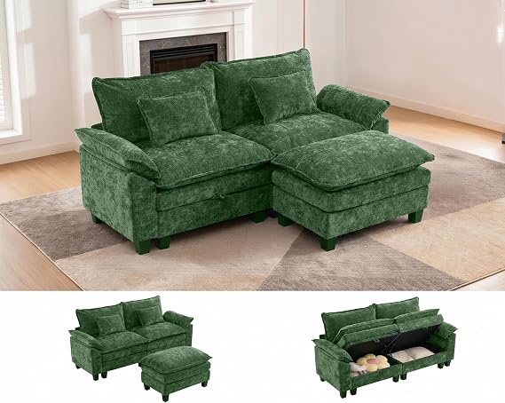 82" Cloud Couch Sectional, Modular Sectional Sofa with Storage