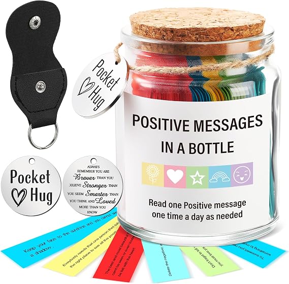Tioncy Positive Messages Affirmations Jar, 90 Encouragements Card for Women