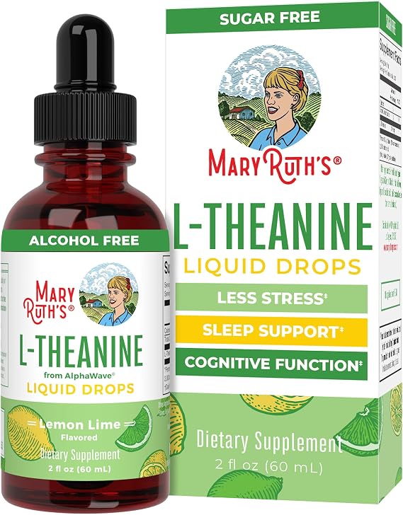 MaryRuth's L-Theanine Liquid Drops, Lemon Lime, 2 oz