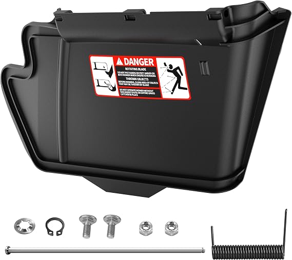 TCA16388 TCA16387 Discharge Chute Kit for JD X370, X380 Tractors | Fits X384, Z355E, Z355R, Z375R, GT225, Replace AM128245 AM128170 TCA16387, Easy to Install and Robust, Black