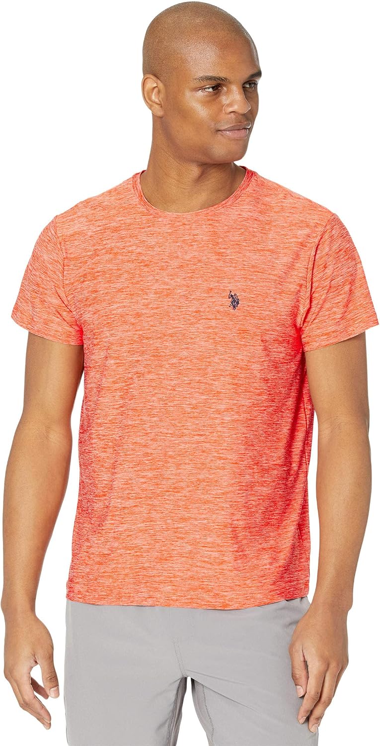 U.S. Polo Assn. Men's Short Sleeve Poly Crew Neck Solid T-Shirt