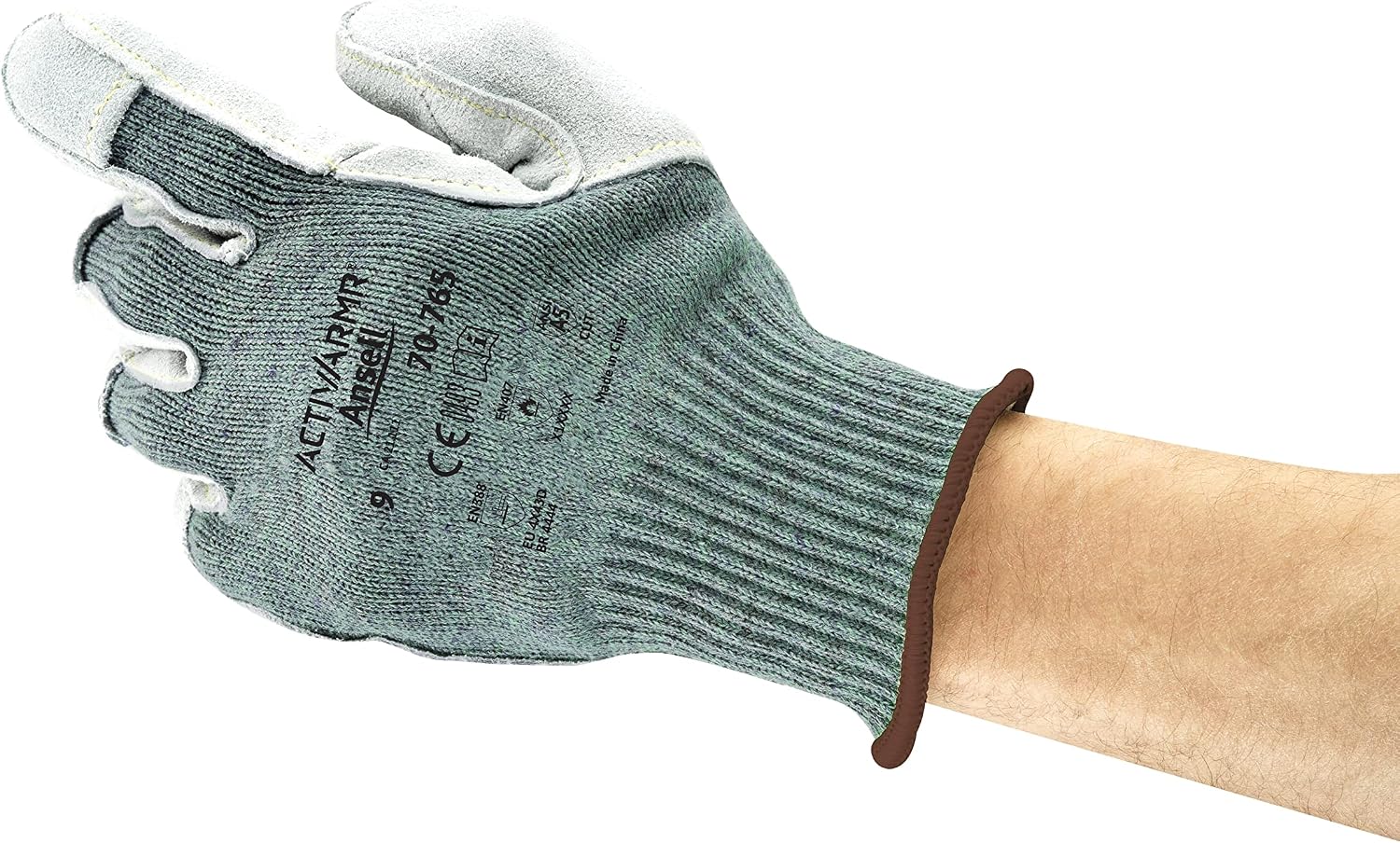 ActivArmr 70-765 Heat-Resistant Industrial Kevlar Gloves wLeather Palm for Auto, Machinery, Metal Fabrication