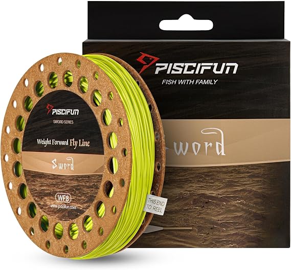 Piscifun Sword Fly Line with Welded Loop, Weight Forward Floating Fly Line, 90-100ft
