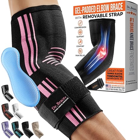 DR. BRACE Elite Elbow Brace, Breathable Elbow Compression Sleeve