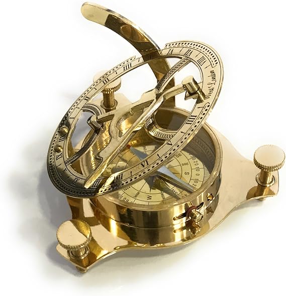 India Overseas Trading Corp Solid Brass 4.5" Sundial Compass