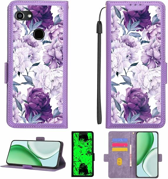 Case Compatible for KYOCERA GRATINA Phone Case Flip Cover [with Tempered Glass Screen Protector][RFID Blocking][Luminous Effect] LPT-ZSH