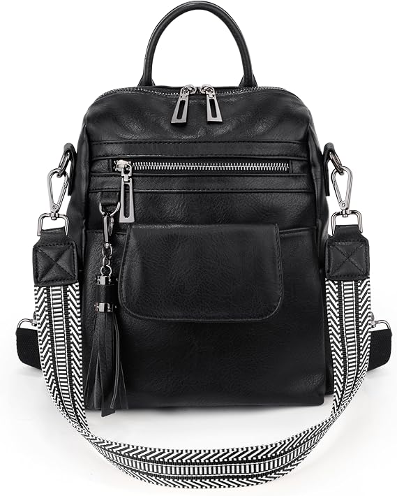 UTO Women Backpack Purse 3 ways PU Ladies Rucksack Shoulder Bag