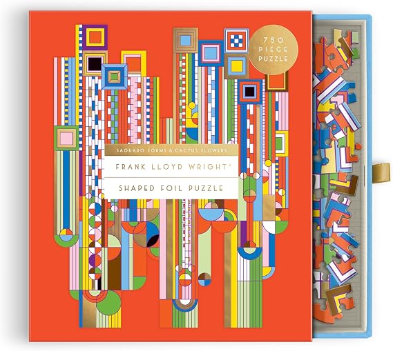 Frank Lloyd Wright Saguaro Cactus & Forms 750 Piece Shaped Foil Puzzle