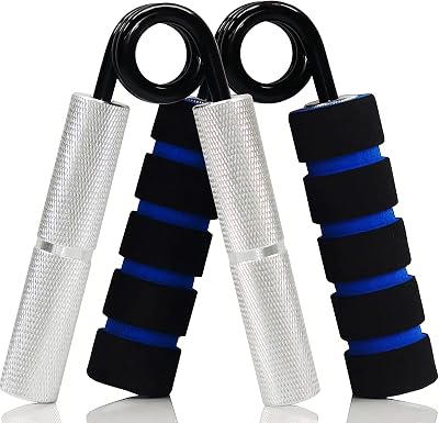 Hand Grip and Wrist Strengthener - Resistance from 50-350 lb Metal Exerciser for Hand, Forearm, and Fingers,Silver Stainless Steel,200LB