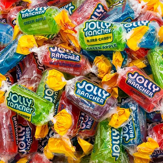 Jolly Ranchers Hard Candy ASSORTED 5 lb Bulk Bag, 5 Original Flavors (Watermelon, Blue Raspberry, Cherry, Green Apple, Grape)