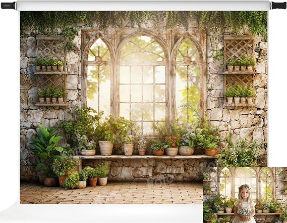 Spring Backdrops Kate Photography Backdrops Green Spring Plants Backdrops, 7x5ft