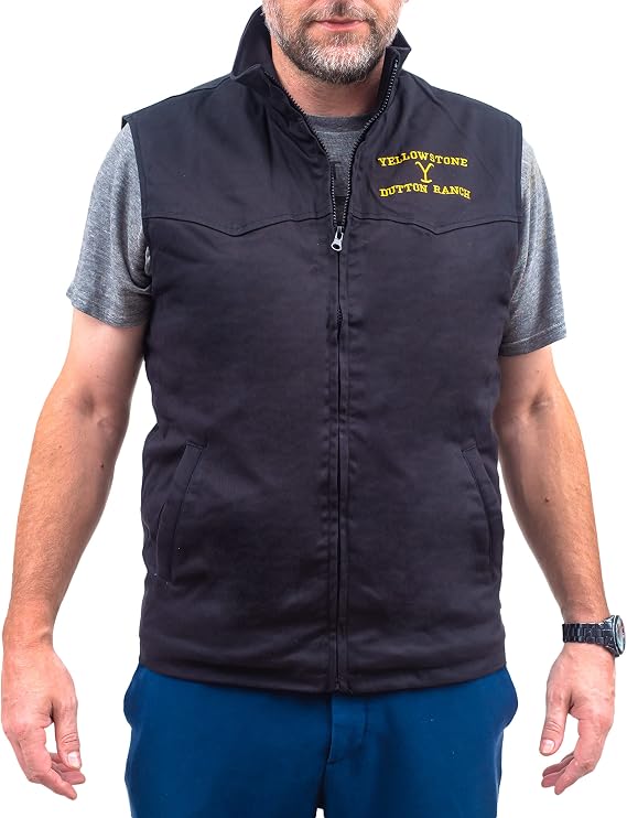 Changes Yellowstone Dutton Ranch Zip Up Vest Jacket - Yellowstone Halloween Costume