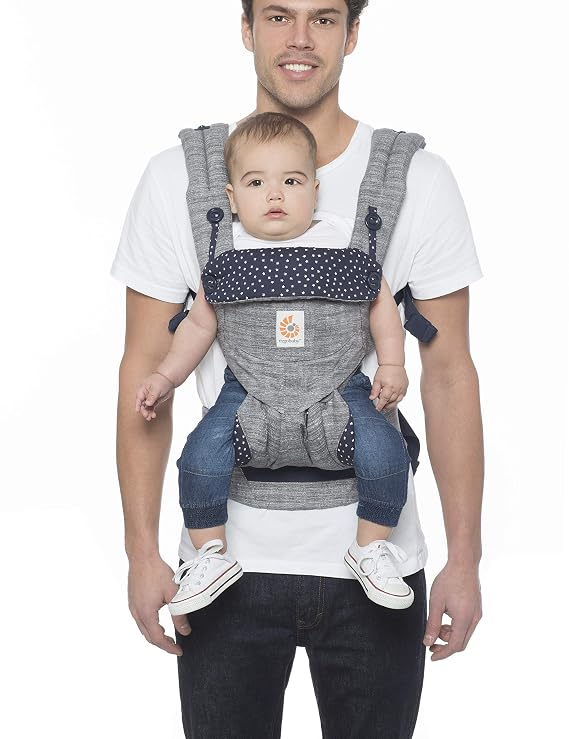 Ergobaby 360 All-Position Baby Carrier with Lumbar Support (12-45 Pounds), Star Dust, Premium Cotton(Pack of 1)