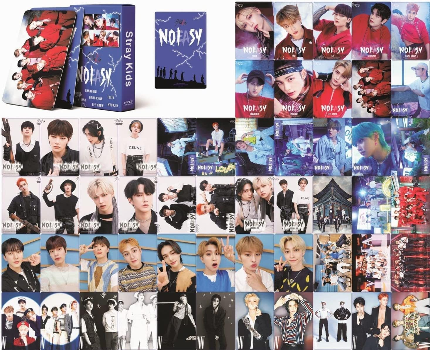 Stray Kids Photocard 54Pcs,Kpop Stray Kids Lomo Cards, StrayKids Merchandise,Stray Kids Mini Picture Cards StrayKids Album Cards,Stray Kids Photo Cards Set D
