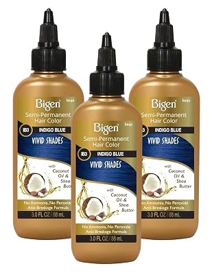 Bigen Semi-Permanent Haircolor #Ib3 Indigo Blue 3 Ounce 88ml 3 Pack