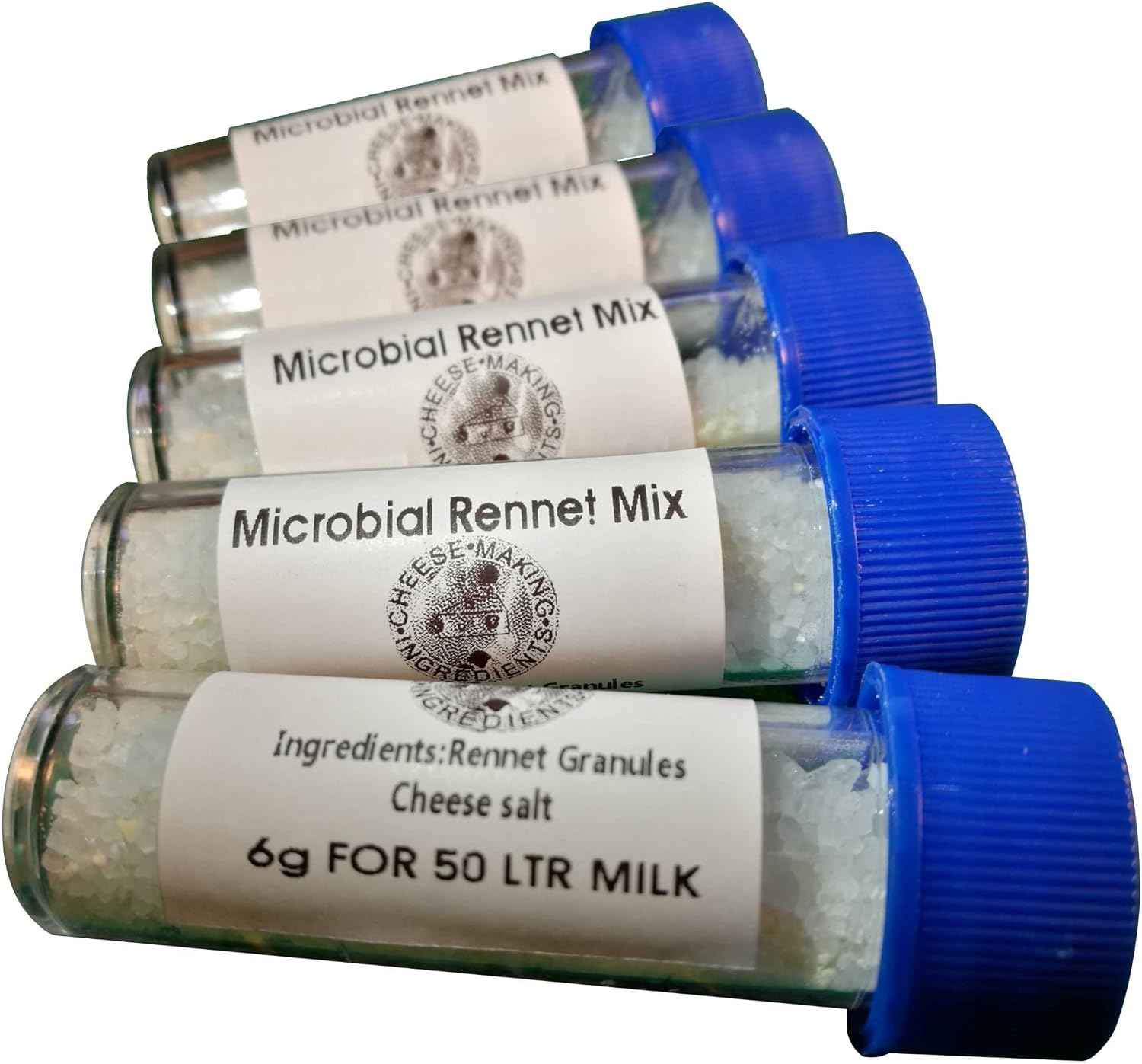 5 X Microbial Rennet & Cheese Salt Mix 6g | Renin Cheese Salt & Coagulant Tab