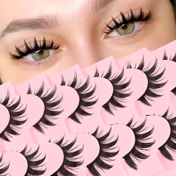 Veleasha Manga Lashes Anime Eyelashes Spiky False Eyelashes (BlackWidow)