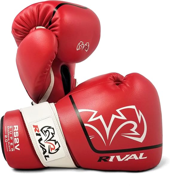 RIVAL Pro Red Sparring Boxing Gloves - RS2V 2.0