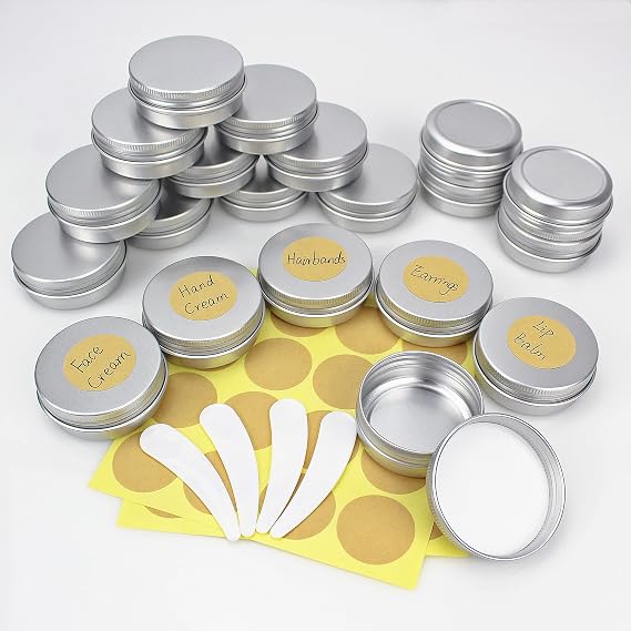 20 Pcs Aluminium Tin Jars