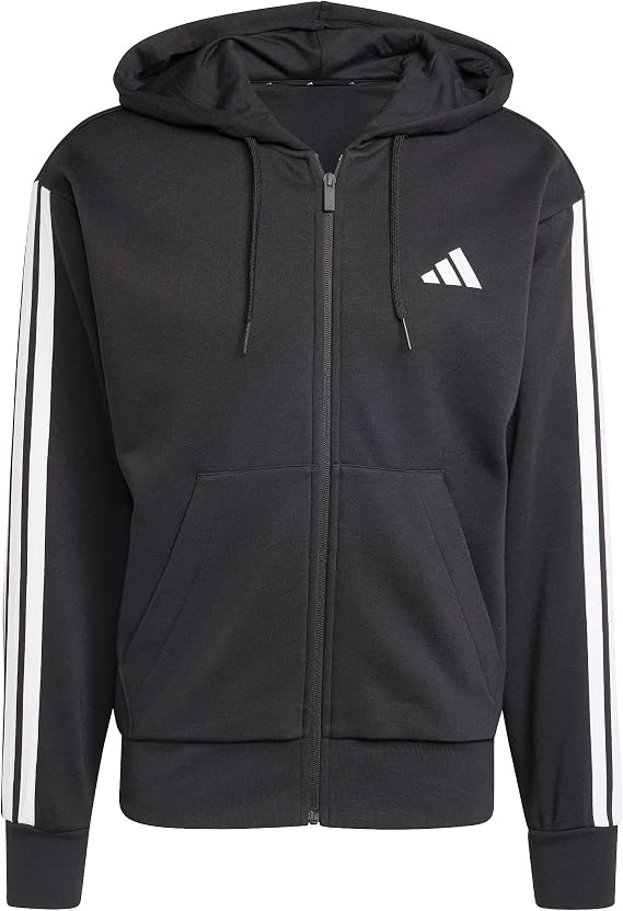 adidas Herren Essential Three Stripes Fleece Zipper Hoodie