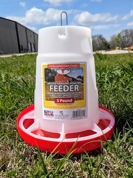 Little Giant 3 Pound Deluxe Plastic Hanging Poultry Feeder