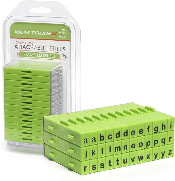 Xiem Tools Attachable Stamp Set (Lowercase Letters)