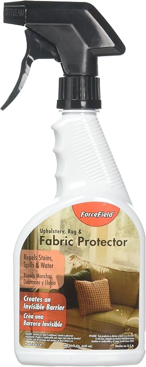 ForceField Fabric Protector Repels Oil-Based & Water-Based Soils and Stains, Safe for All Types of Fabrics - 22oz