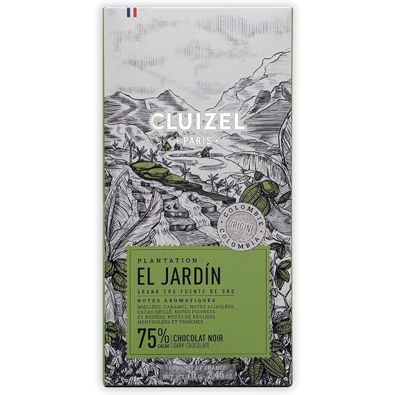 Cluizel Tablet El Jardin Dark Chocolate 75%, 70G