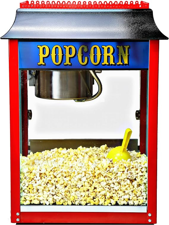Paragon - Manufactured Fun Style Pop 8 Ounce Red Popcorn Machine for Professional Concessionaires Requiring Commercial Quality High Output Popcorn Equipment, (1108910)