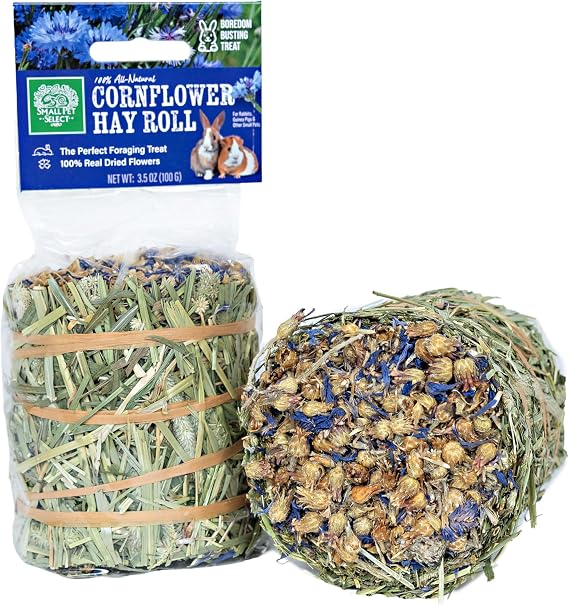 Small Pet Select Timothy Hay Roll, Blue Cornflower, 2-Pack