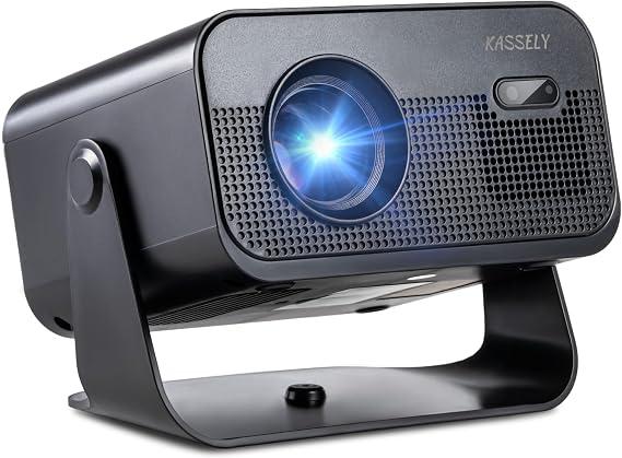 Portable Mini Projector, 720P Native HD with WiFi 6 & Bluetooth 5.2, 4K