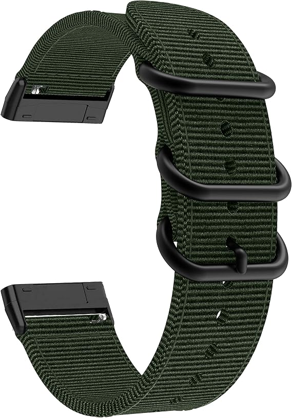 for Fitbit Versa 4 Bands, Woven Nylon Replacement Watch Strap for Fitbit Versa 4/ Versa 3, Fitbit Sense 2/Sense Bands for Women Men-Army Green