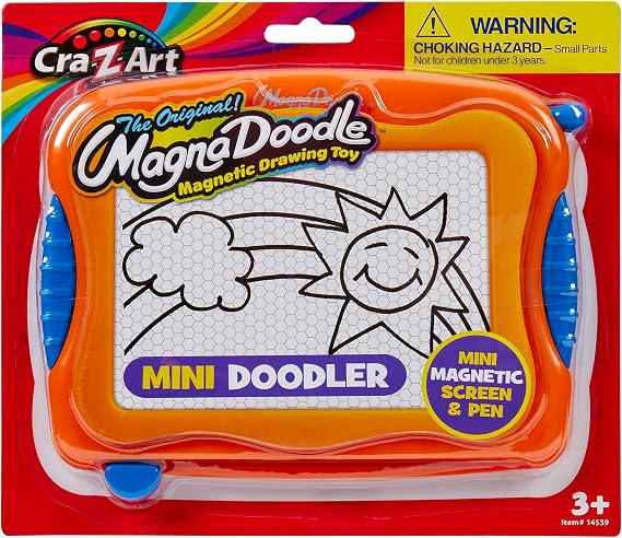 Cra-Z-Art MagnaDoodle Mini Doodler Magnetic Drawing Board with Detachable Pen (Not Attached), Portable Kids Sketch Pad, Mess-Free Travel Art Toy for Ages 3+