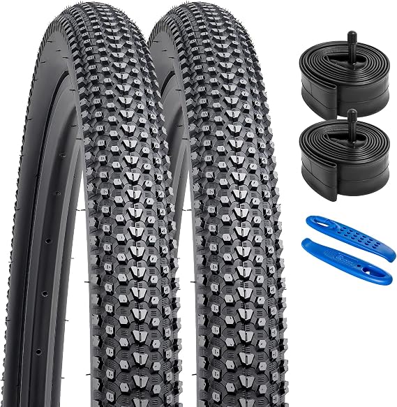 YUNSCM 2-PCS 26" Mountain Bike Tires 26x2.10/52-559 Compatible with 26 x 2.10 Off Road Bike, MTB, Gravel Bike Bicycle Tires