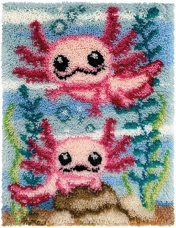 Herrschners Axolotl Buddies Latch Hook Kit