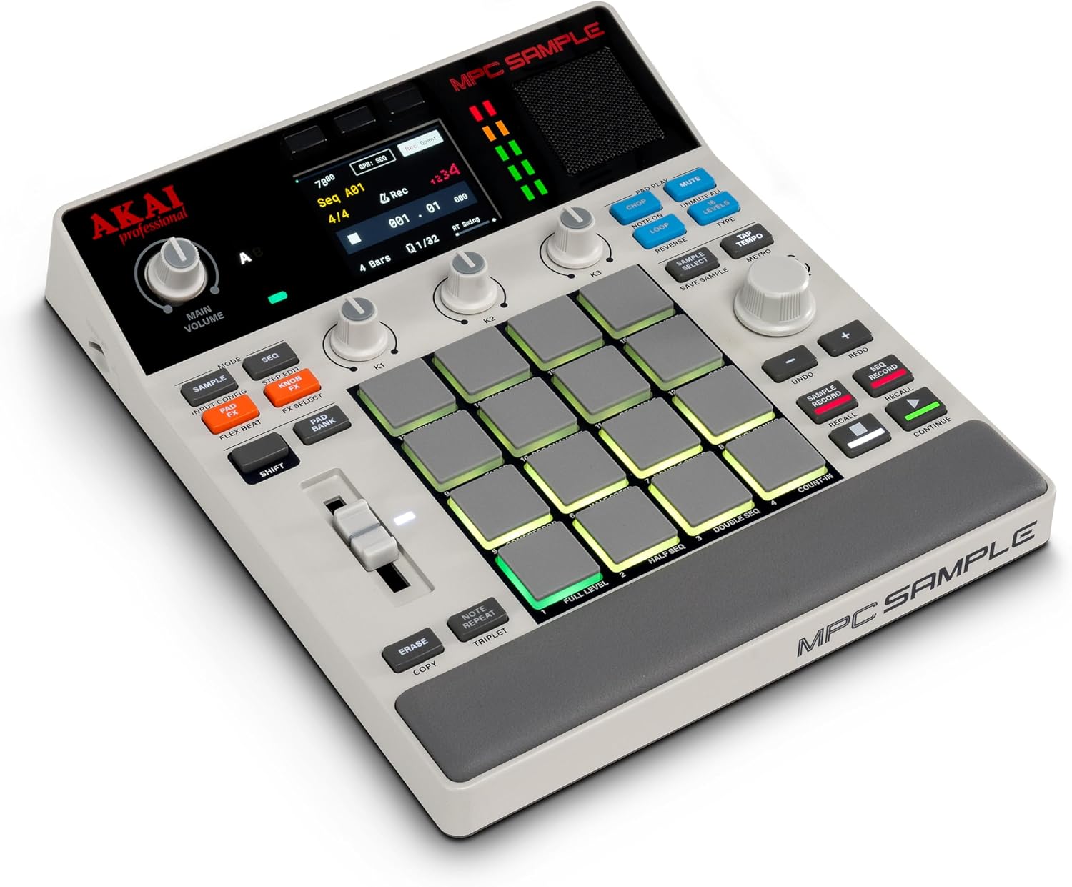 Akai Professional MPC Sample Standalone Portable Sampler, Sequencer and Effects Processor, with Rechargeable Battery, USB-C, Built-in Speaker and Microphone