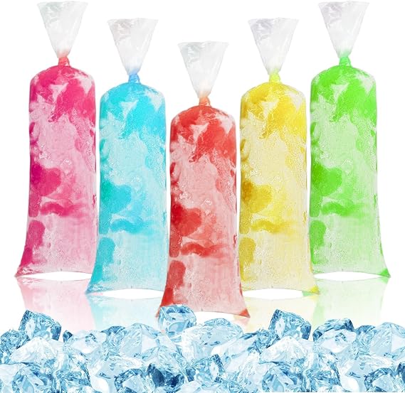 MAQIHAN 100 Ice Candy Plastic Bags - 4x12 Disposable Bolis Ice Pop Bags