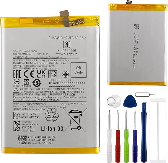Replacement Battery BN5H Compatible with Xiaomi Poco M5 with Tools