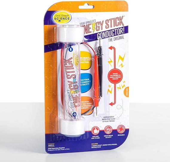 Steve Spangler Science Energy Stick Conductor, Experiments for Kids | Learn About Electricity, Insulators & Conductors, Great Stocking Stuffer