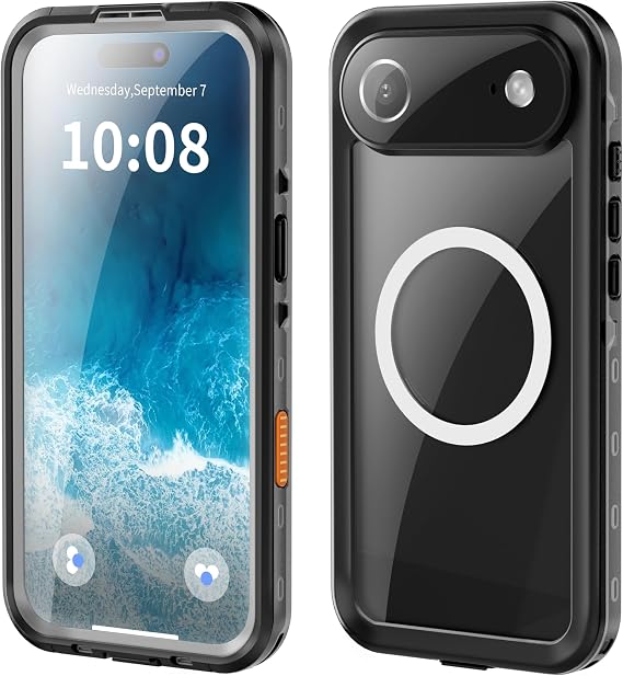 IP68 Waterproof Case for iPhone 17 Air, MagSafe Compatible, Black