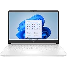 HP 14-inch Diagonal HD Laptop, Intel Celeron N4120 Processor, UHD Graphics 600, 4GB RAM, 64GB eMMC, 802.11ac, HDMI, Windows 11 Home with 1 Year Office 365, WSilmarils Accessories（Snowflake White