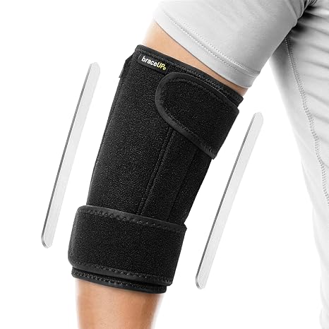 BraceUP Elbow Brace with Metal Splints Adjustable Elbow Support