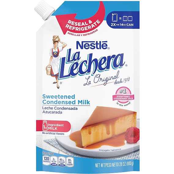 Nestle La Lechera Sweetened Condensed Milk, 28 Oz Squeeze Pouch