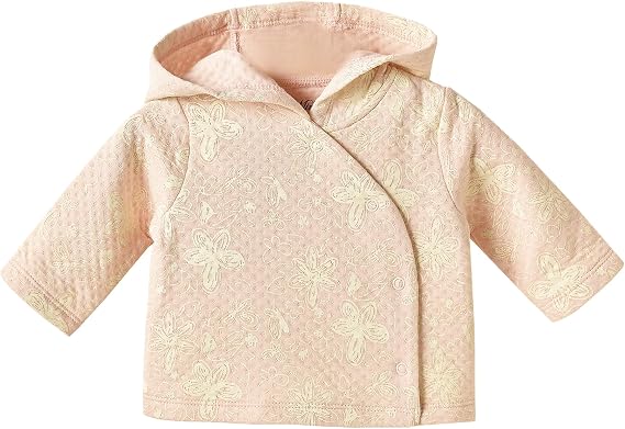 Baby Girl Jacket 0-12M, 100% Cotton Lightweight Comfortable Infant Jacket for Spring, Fall and Cool Summer Evenings