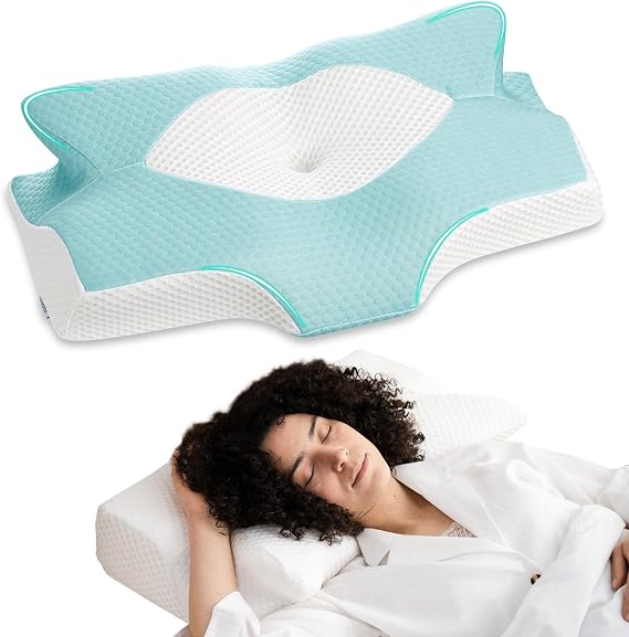 Elviros Cervical Memory Foam Pillows for Neck Pain Relief,Medium Firm