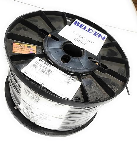 9451 22 AWG 1P Stranded Overall Shielded Communications & Control Cable CMG FT4 - Black Belden (1000FT)
