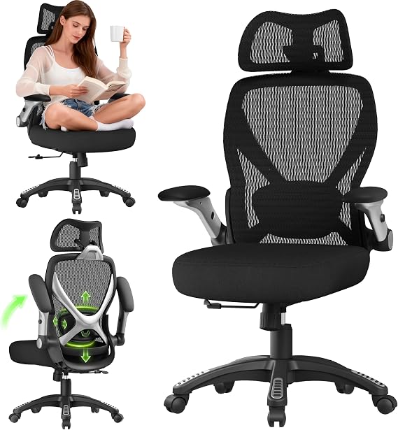 GABRYLLY Bürostuhl Ergonomisch Ergonomischer Bürostühle mit 3D-Kopfstütze 135°-Neigungsfunktion 5D-Armlehnen Ergonomic Office Desk Chair for Home Gaming Stuhl Computerstuhl büro Stuhl 150 kg